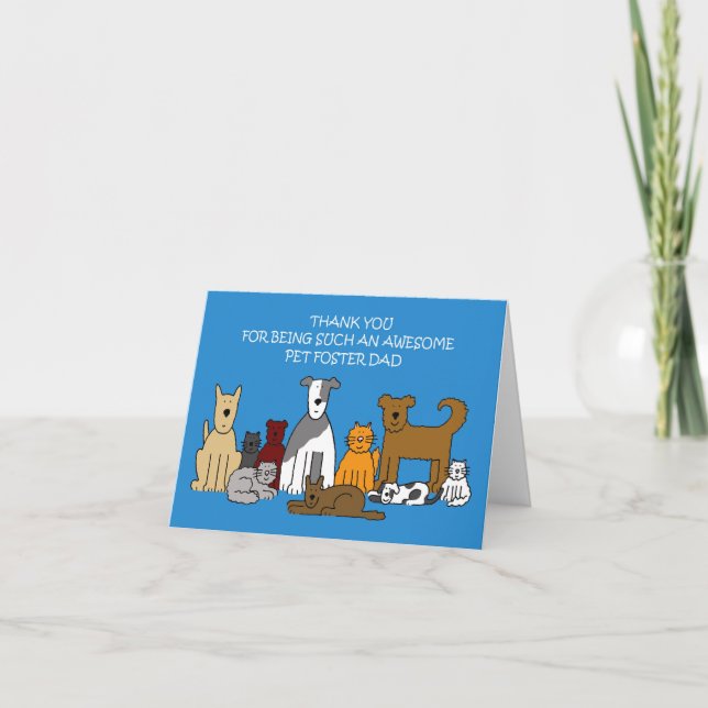 Carte Merci à Pet Foster Papa (Devant)