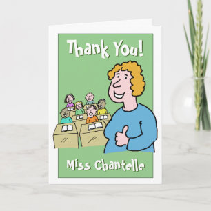 Carte Merci à une enseignante
