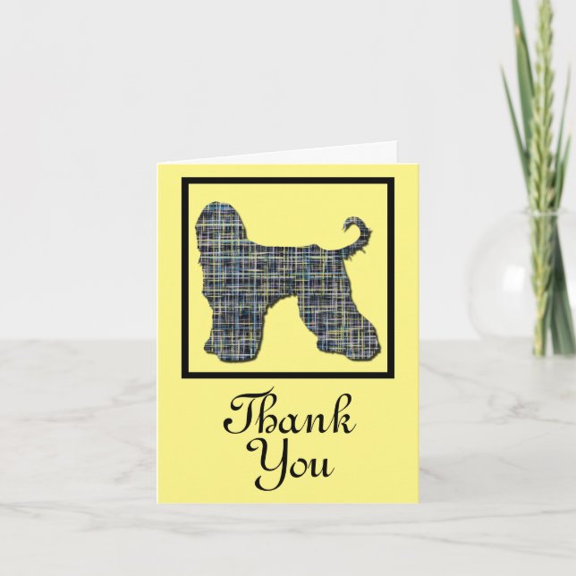 Carte Merci afghan de chien de chien de chien (Devant)