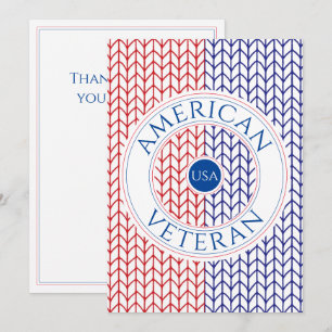 Carte "Merci" AMERICAN VETERAN 5x7