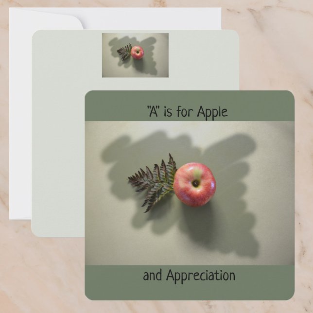 Carte Merci avec un blanc Apple Green plat (Créateur téléchargé)