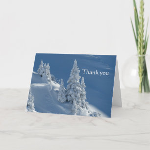 Carte Merci Beaux arbres de neige de montagne