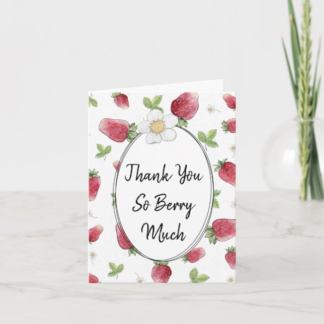 Carte Merci Berry Beaucoup de fraises (Devant)