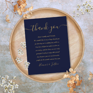 Carte Merci   Blue Gold Mariage Place