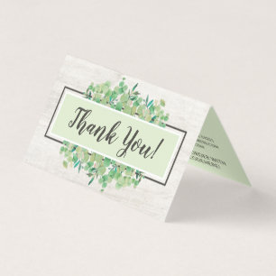 Carte Merci Botanique Verdure Eucalyptus Wood