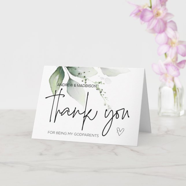 Carte Merci cadeau de parrain pour être mes parentes C (Orchidée)