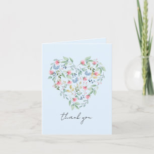 Carte Merci cardiaque fleur sauvage ou toute occasion
