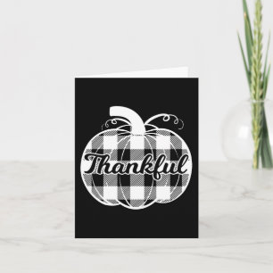 Carte Merci Citrouille mignon Thanksgiving Automne Pla d