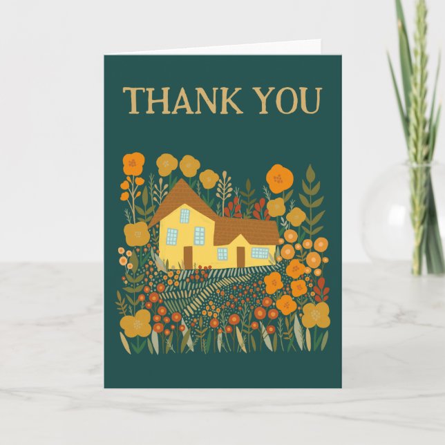 Carte Merci Cute Farmhouse Flowers (Devant)