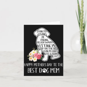 Carte Merci d'aimer joyeuse fête des mères au chien mama