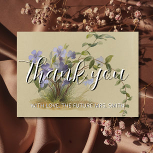 Carte Merci d'aquarelle vintage