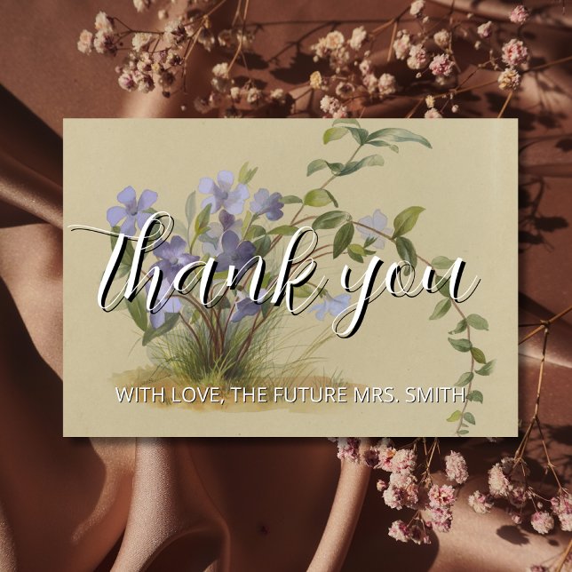 Carte Merci d'aquarelle vintage (Créateur téléchargé)