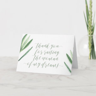 Carte Merci d'avoir élevé la femme de mes rêves