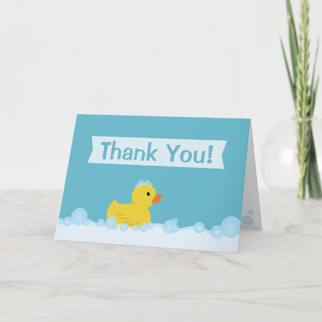 Carte Merci de Baby shower en caoutchouc (Devant)