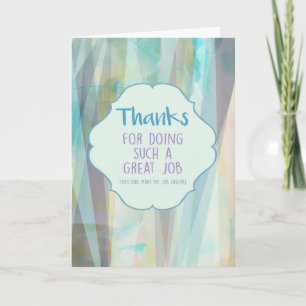 Carte Merci de faire un si bon travail