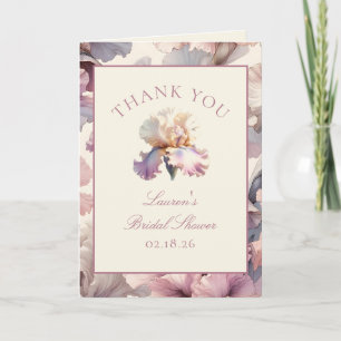 Carte Merci de Fête des mariées personnalisé Fleur rose