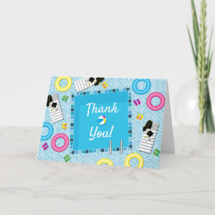 Carte Merci de la fête de la piscine