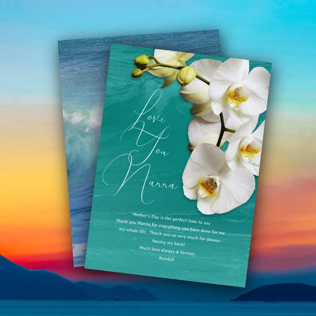 Carte Merci de la fête des mères orchidées (Créateur téléchargé)