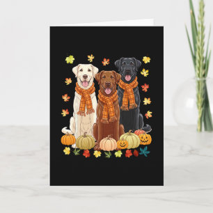 Carte Merci de l'automne citrouille Labrador Retriever A