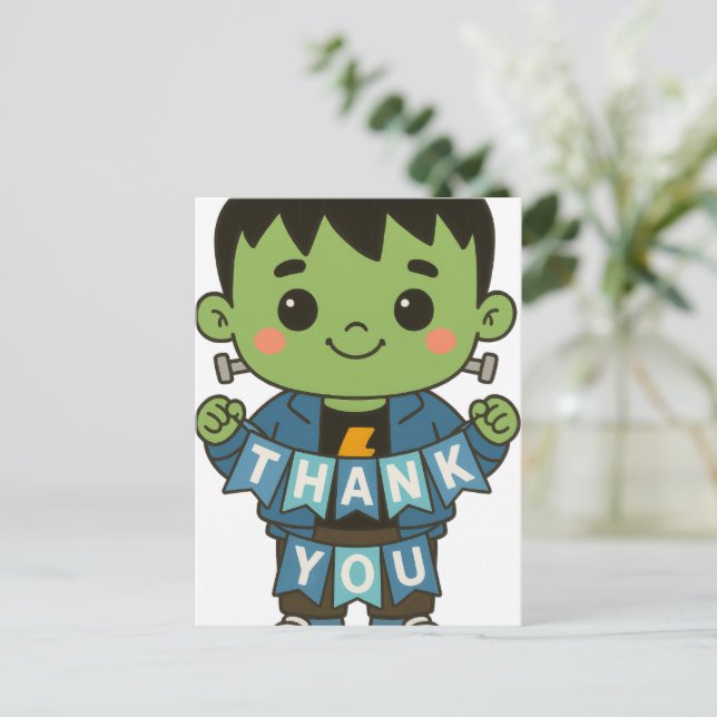 Carte "Merci" de l'équipage Frankie Boo (Debout devant)