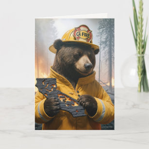 Carte Merci de l'ours des pompiers de Californie