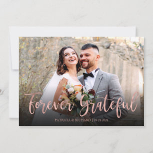 Carte Merci de Mariage photo pour toujours gracieux et é