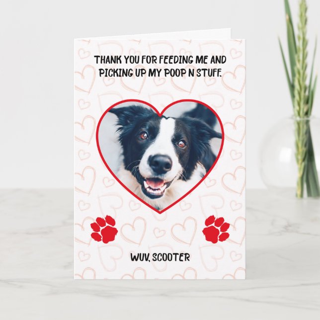 Carte Merci de me nourrir et de ramasser mes crottes (Devant)