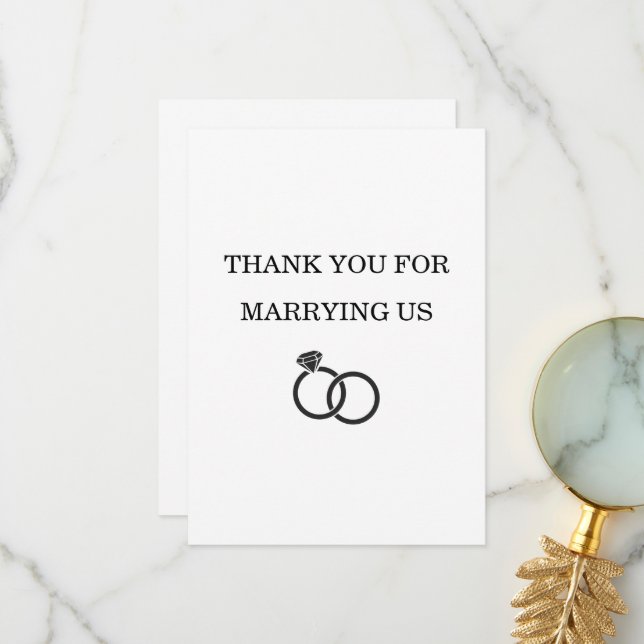 Carte Merci de Nous Avoir Mariés (Devant/Arrière en situation)