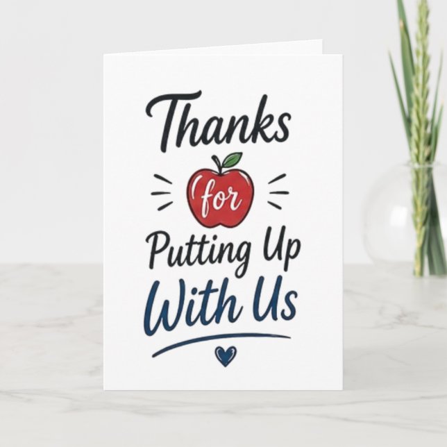 Carte Merci de nous avoir supportés (Devant)