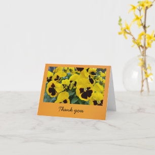 Carte Merci de petite taille - Pansies