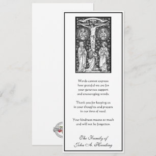 Carte Merci de sympathie religieuse catholique