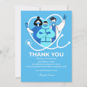 Carte Merci des médecins et des infirmières