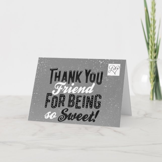 CARTE MERCI D'ÊTRE MON AMI SOUHAITE D'ANNIVERSAIRE (Devant)