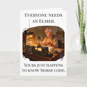 Carte Merci d'être mon cadeau de radio amateur Elmer