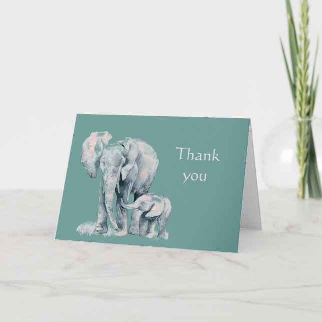 Carte Merci d'être si génial parent éléphant (Devant)