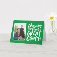 Merci d'être un grand coach vert merci