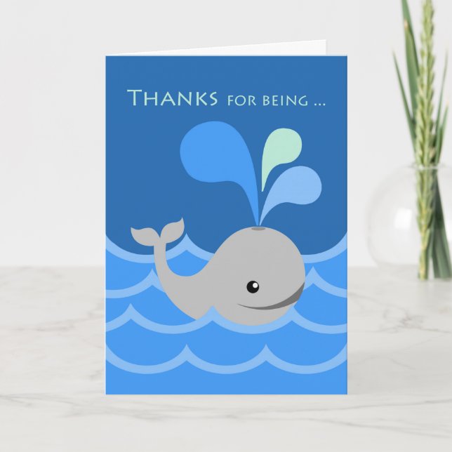Carte Merci d'être un souffle de baleine fraîche (Devant)