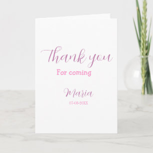 Carte Merci d'être venu à la fête d'anniversaire ajouter