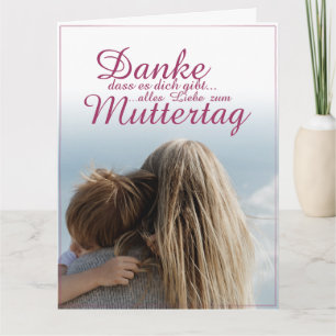 Carte Merci d'exister, Fête des Mères, Mère & Enfant