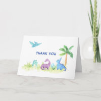 Merci Dinosaur Cute Baby shower d'aquarelle