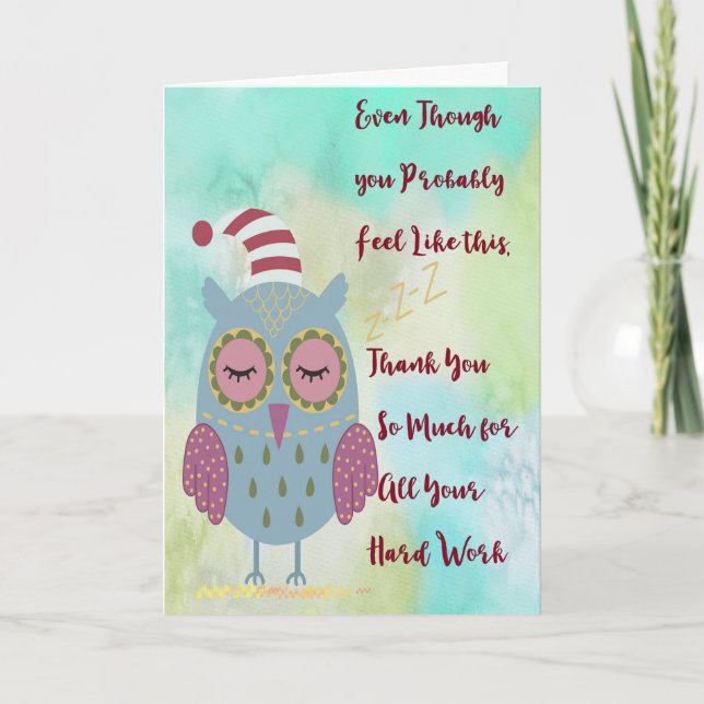 Carte Merci du personnel au travailleur de la santé (Devant)