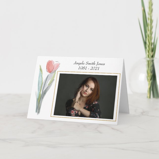 Carte Merci Élégant Pour Votre Sympathie (Devant)