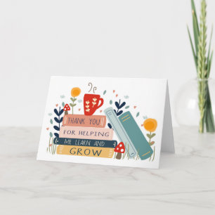 Carte Merci enseignant de m'avoir aidé à grandir, Amoure