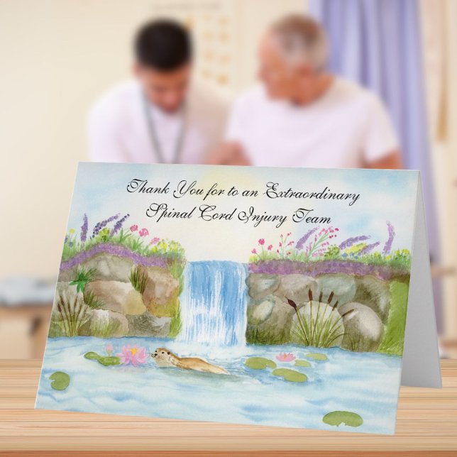 Carte Merci Équipe Vertébrale Lutter Otter Cascade Bois (Créateur téléchargé)