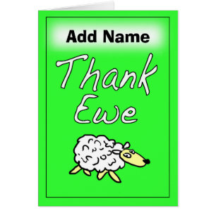 Carte Merci Ewe (You) - Personnaliser l'avant et l