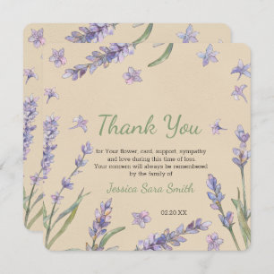 Carte Merci Floral Lavender Green