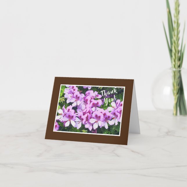 CARTE MERCI /FLORAL/RESSEMBLES VIOLETS/BLANC INTÉRIEUR (Devant)