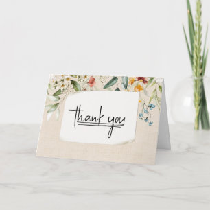 Carte Merci frontalier floral