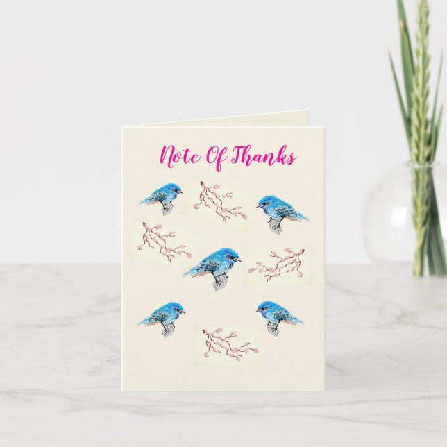 Carte Merci G : Blue Birds Happiness (Devant)