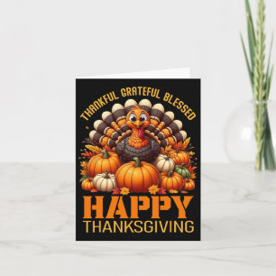 Carte Merci Grateful Bon thanksgiving Turke